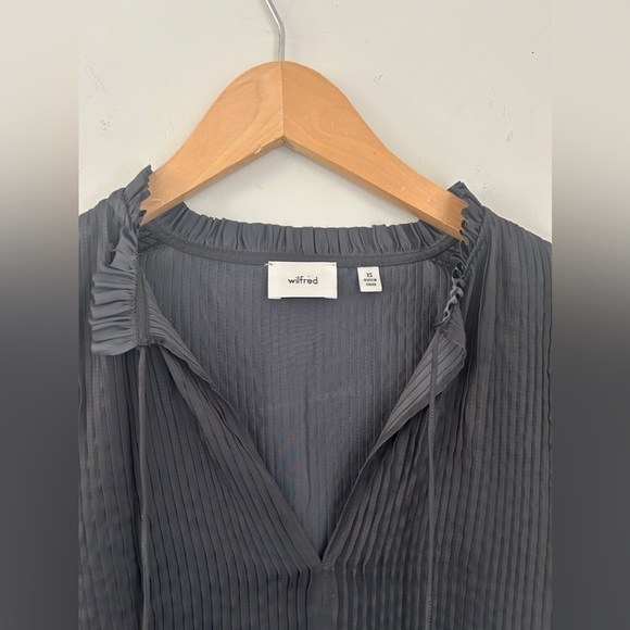 🐨 ARITZIA WILFRED MILOU BLOUSE IN COAL GREY - size XS 🐨 - Picture 7 of 9
